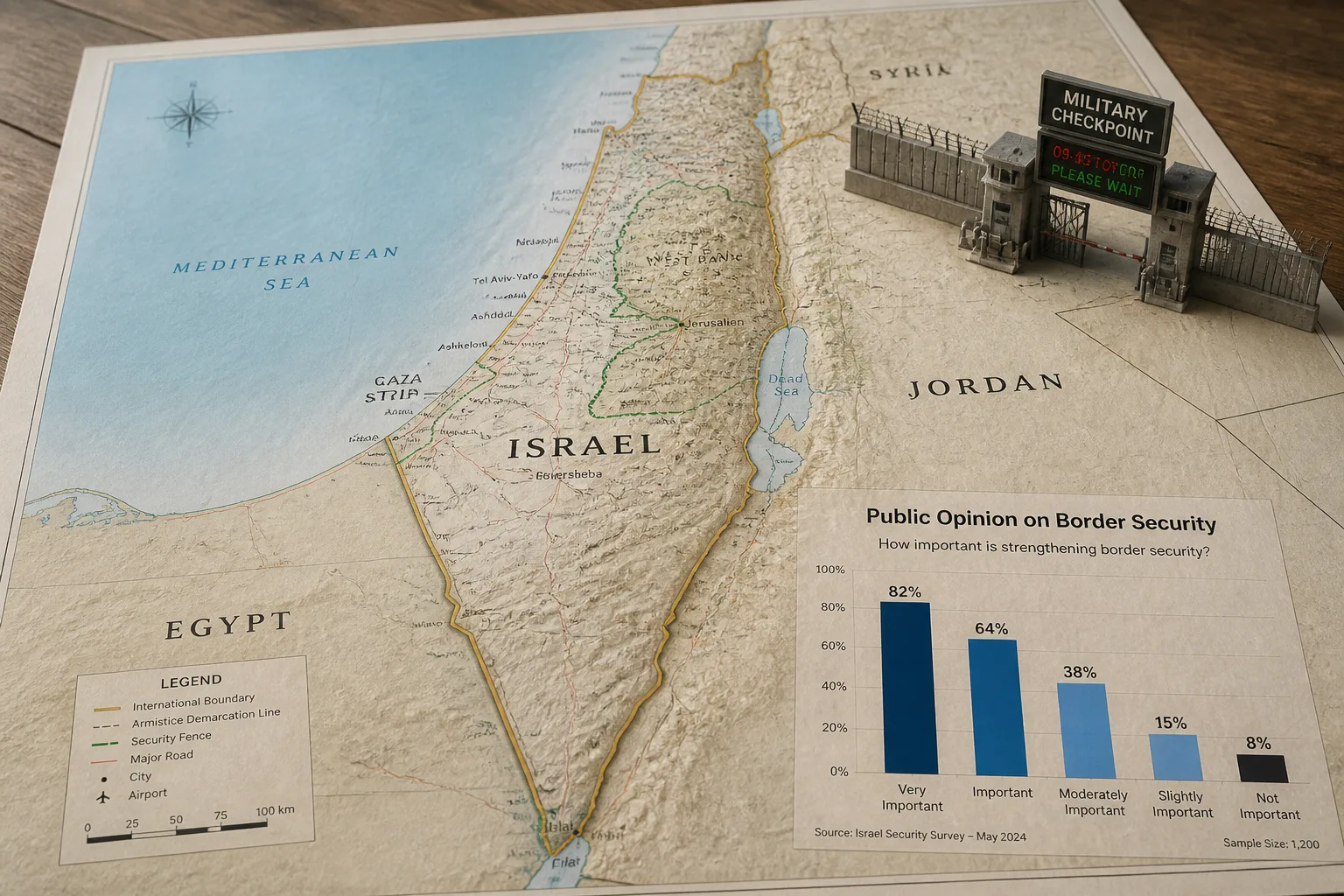 Israeli Public Opinion Survey Shows Strong Support for Defensible Borders and Military Buffer Zones