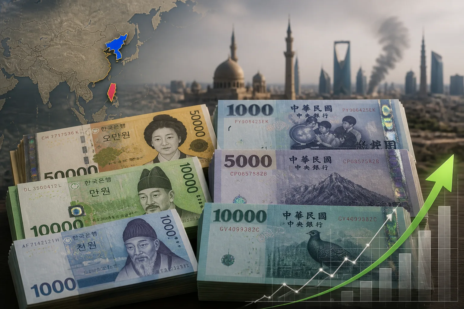 South Korean Won Climbs Amid Middle East Tensions and Taiwan Dollar Surge