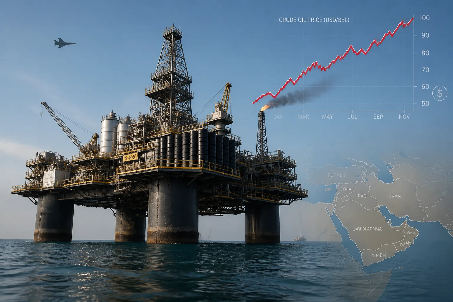 U.S. Oil Inventories Shrink as Middle East Tensions Rise, Brent Prices Surge