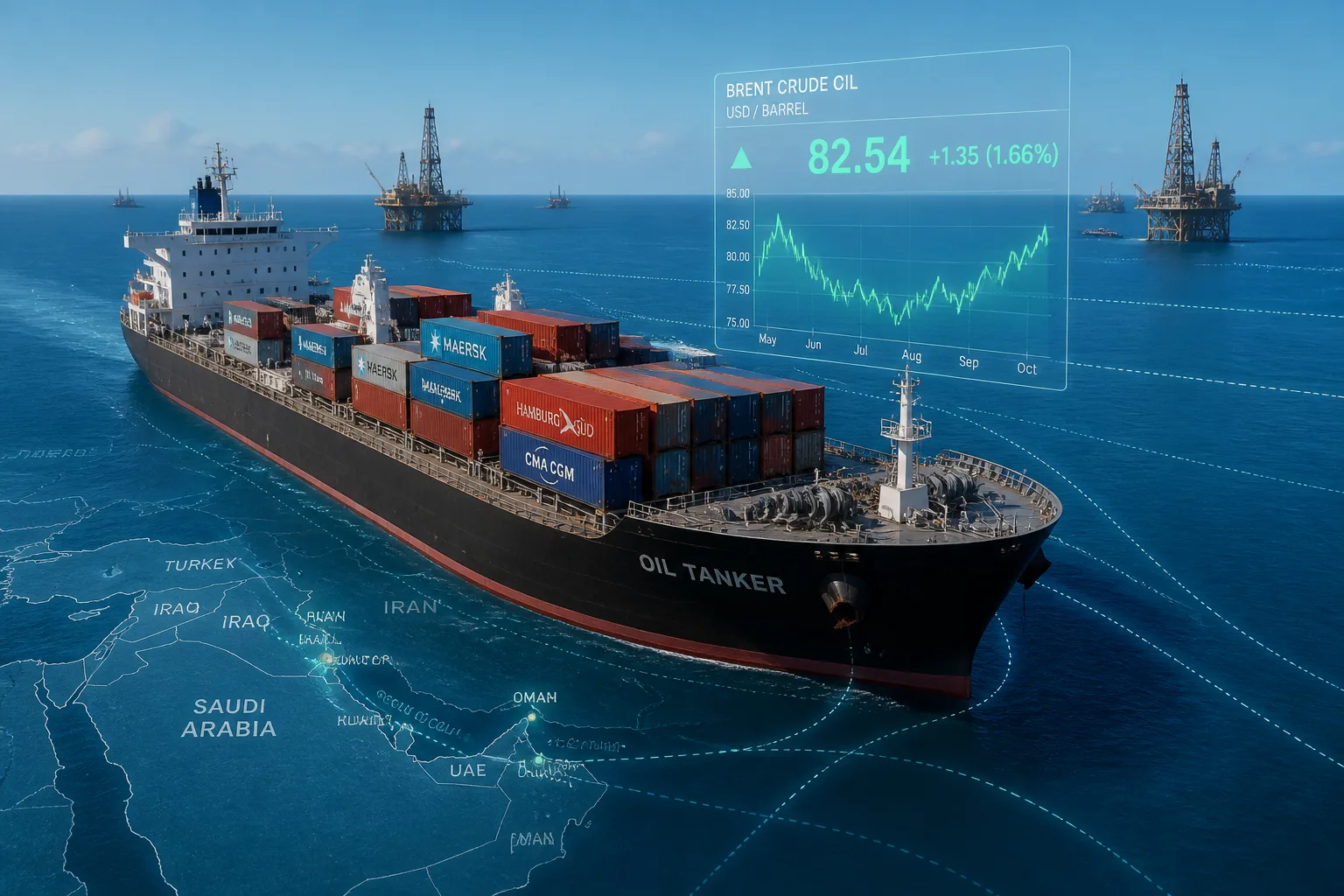 Oil Prices Surge to Six-Week Highs Amid Middle East Shipping Concerns